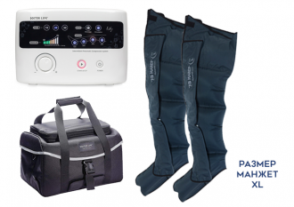 Прессотерапия для спортсменов аппарат LX7 + манжеты для ног (XL, стандартного размера) + брендированная сумка